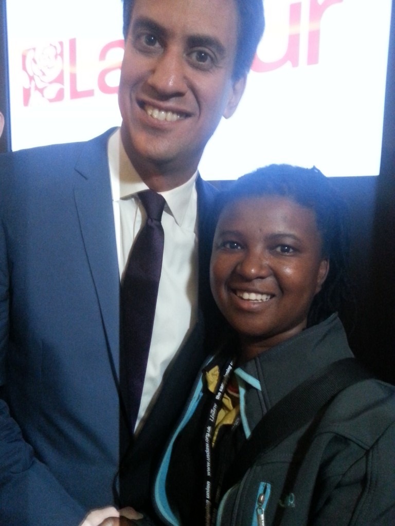 With the Labour Party Leader Ed