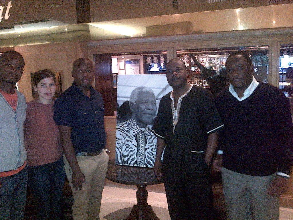 SALO staff at Burgers Park Hotel, Pretoria upon receiving the sad news of the passing on of the former President, Nelson Mandela. 