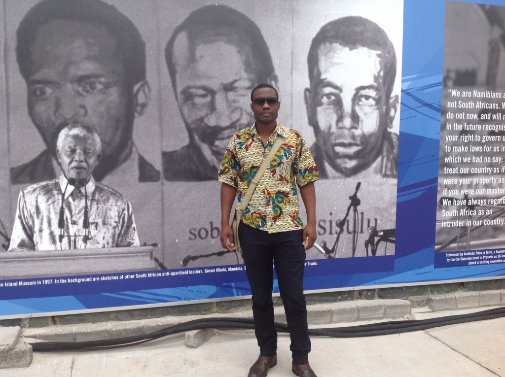 Dr Showers Mawowa on Robben Island