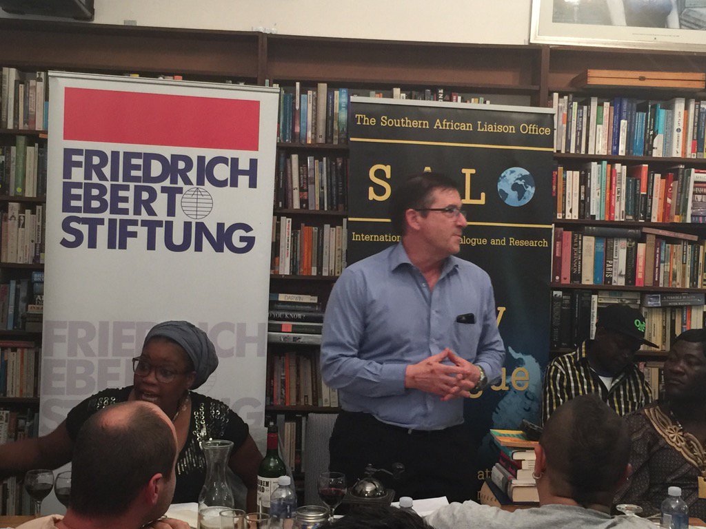 Honourable John Jeffery, Deputy Minister, Department of Justice and Constitutional Development (Right) and Isabella Matambanadzo, SALO Board member and Co-Chairperson of The Other Foundation, a regional LGBTI foundation (Left)